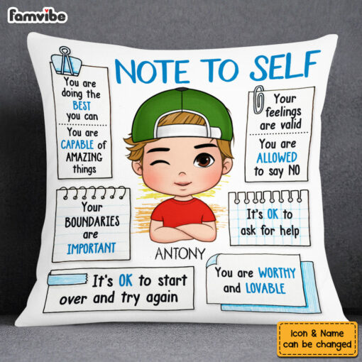 Personalized Gift For Grandson Note To Self Pillow