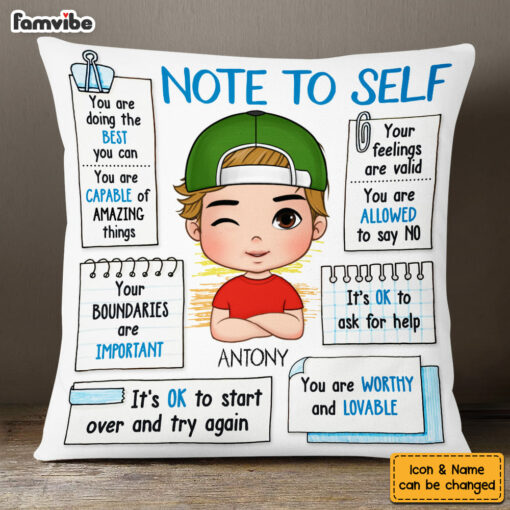 Personalized Gift For Grandson Note To Self Pillow