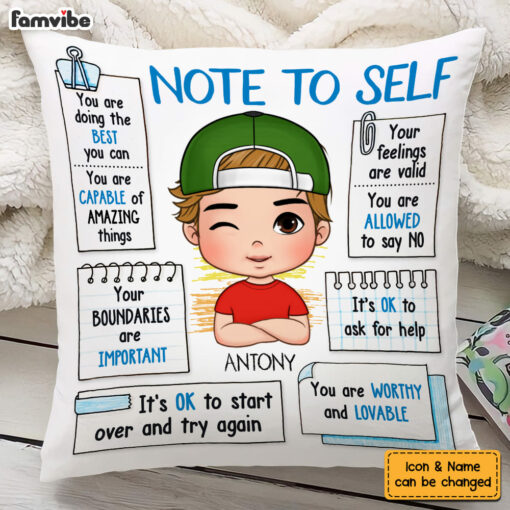 Personalized Gift For Grandson Note To Self Pillow