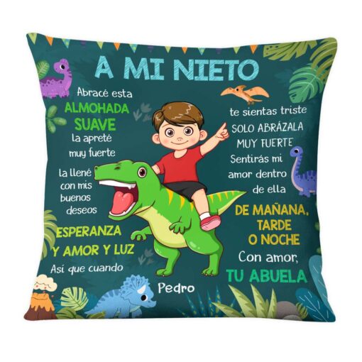 Personalized Gift For Grandson Spanish Hug This Pillow