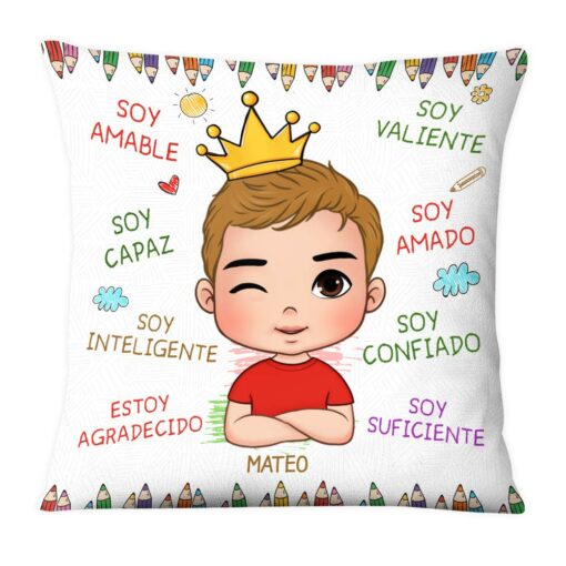 Personalized Gift For Grandson Spanish Soy Amable Pillow