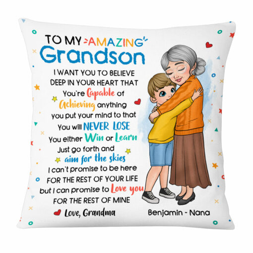 Personalized Gift For Grandson You Are Capable Pillow