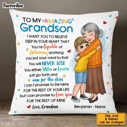 Personalized Gift For Grandson You Are Capable Pillow