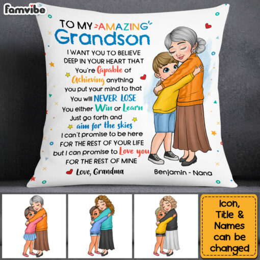 Personalized Gift For Grandson You Are Capable Pillow