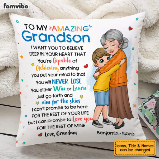 Personalized Gift For Grandson You Are Capable Pillow