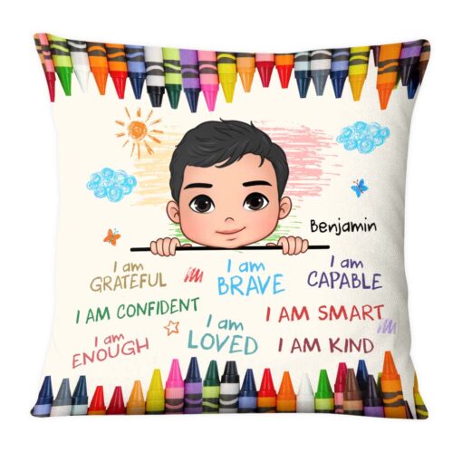 Personalized Gift For Kid Affirmation Pillow