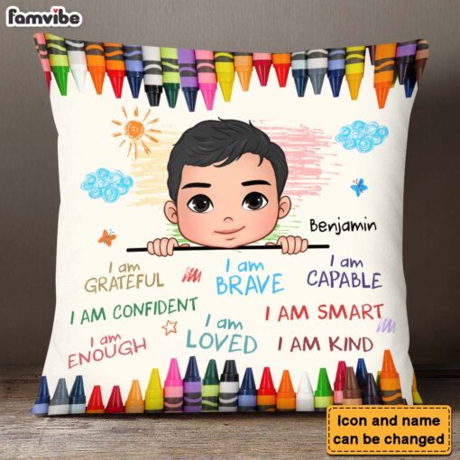 Personalized Gift For Kid Affirmation Pillow