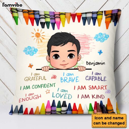 Personalized Gift For Kid Affirmation Pillow