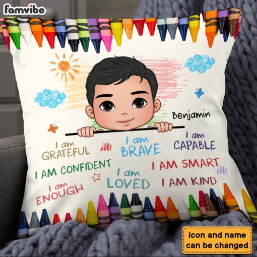 Personalized Gift For Kid Affirmation Pillow