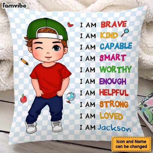 Personalized Gift For Kid Back To School Affirmation Pillow