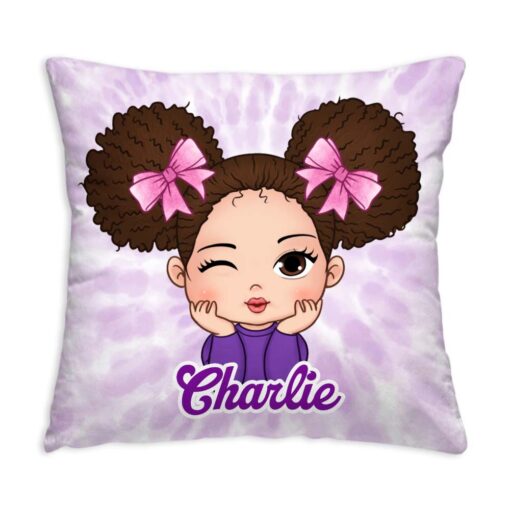 Personalized Gift For Kids Colorful Tie Dye Pillow