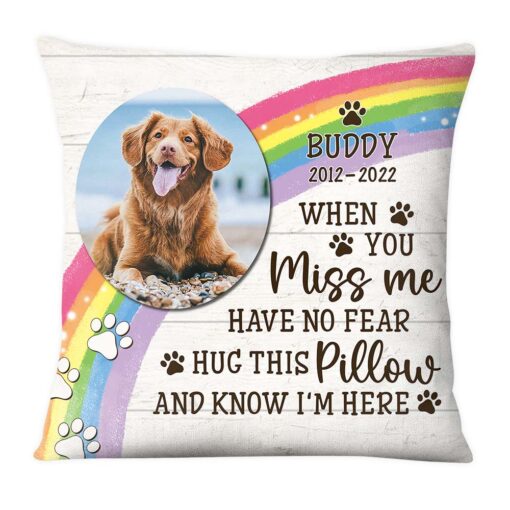 Personalized Gift For Loss Beloved Pet Hug This Pillow