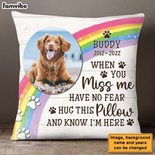 Personalized Gift For Loss Beloved Pet Hug This Pillow