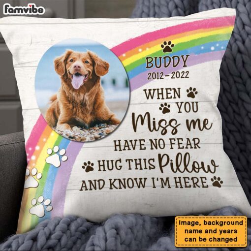 Personalized Gift For Loss Beloved Pet Hug This Pillow