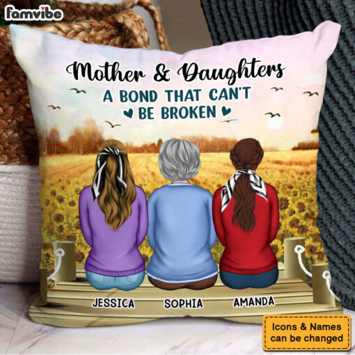 Personalized Gift For Mom Daughter A Bond That Can’t Be Broken Pillow