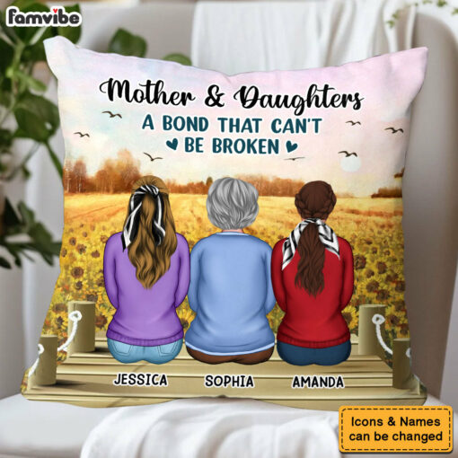 Personalized Gift For Mom Daughter A Bond That Can’t Be Broken Pillow