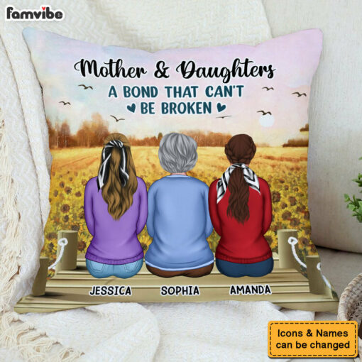 Personalized Gift For Mom Daughter A Bond That Can’t Be Broken Pillow