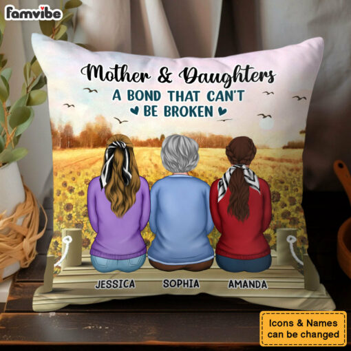 Personalized Gift For Mom Daughter A Bond That Can’t Be Broken Pillow