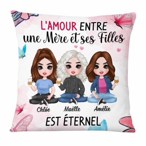 Personalized Gift For Mom Daughter French Pillow