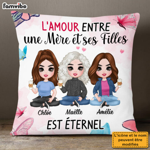 Personalized Gift For Mom Daughter French Pillow