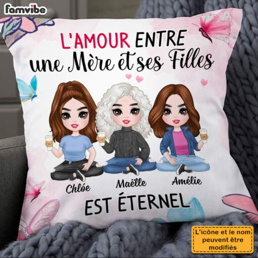 Personalized Gift For Mom Daughter French Pillow