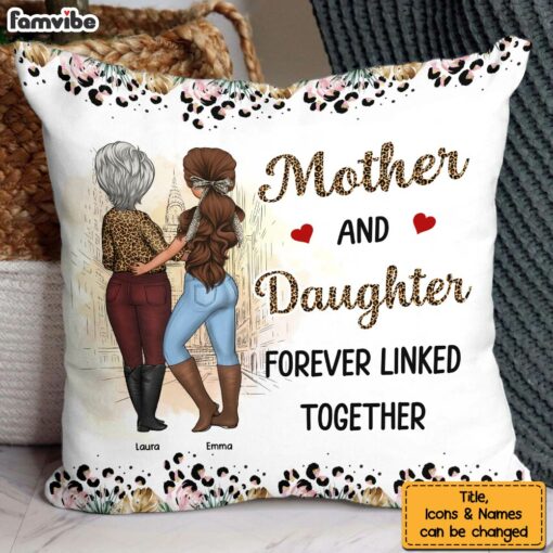 Personalized Gift For Mom Daughter Pillow