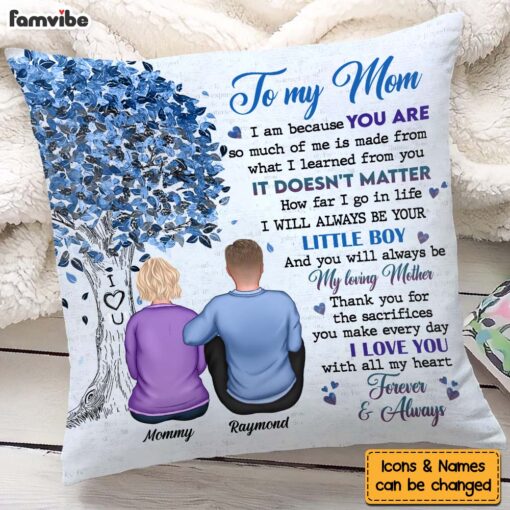 Personalized Gift For Mom From Son Pillow