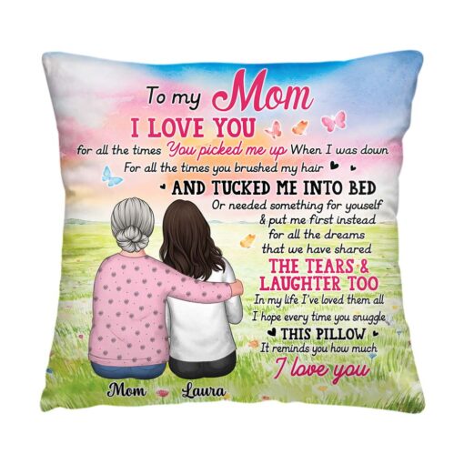 Personalized Gift For Mom Hug This Pillow