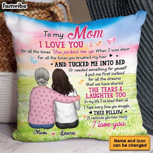 Personalized Gift For Mom Hug This Pillow