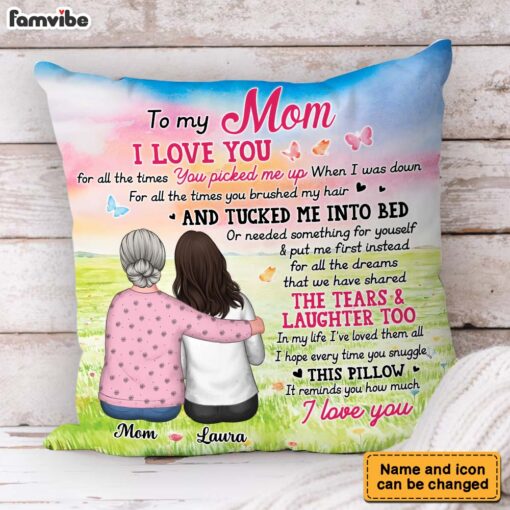 Personalized Gift For Mom Hug This Pillow