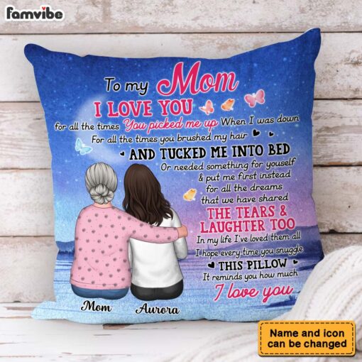 Personalized Gift For Mom Hug This Pillow