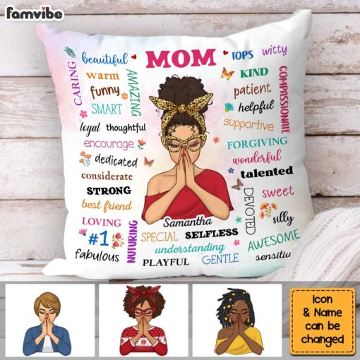 Personalized Gift For Mom Inspirational Affirmation Pillow