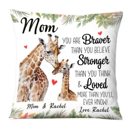 Personalized Gift For Mom More Loved Than You Know Pillow