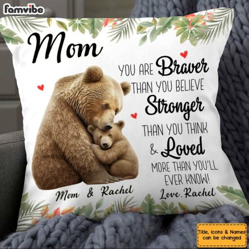 Personalized Gift For Mom More Loved Than You Know Pillow