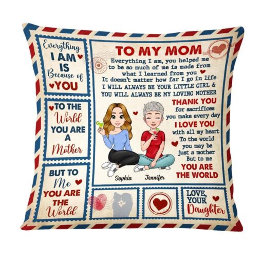 Personalized Gift For Mom No Matter How Far Pillow