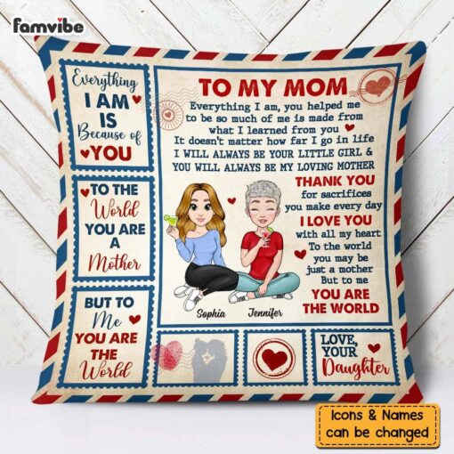 Personalized Gift For Mom No Matter How Far Pillow