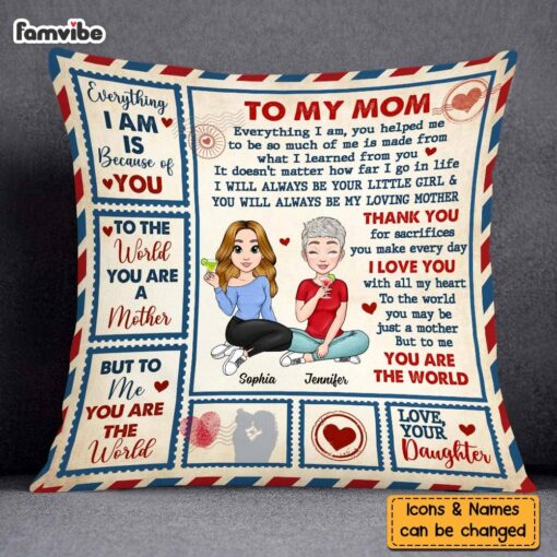 Personalized Gift For Mom No Matter How Far Pillow