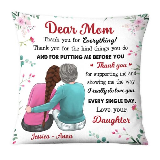 Personalized Gift For Mom Pillow