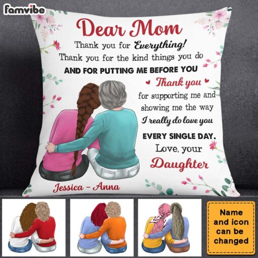 Personalized Gift For Mom Pillow