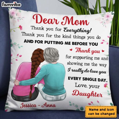 Personalized Gift For Mom Pillow