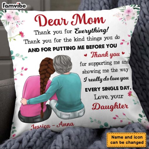 Personalized Gift For Mom Pillow