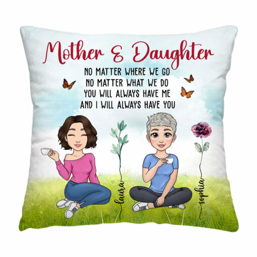 Personalized Gift For Mother And Daughter Pillow