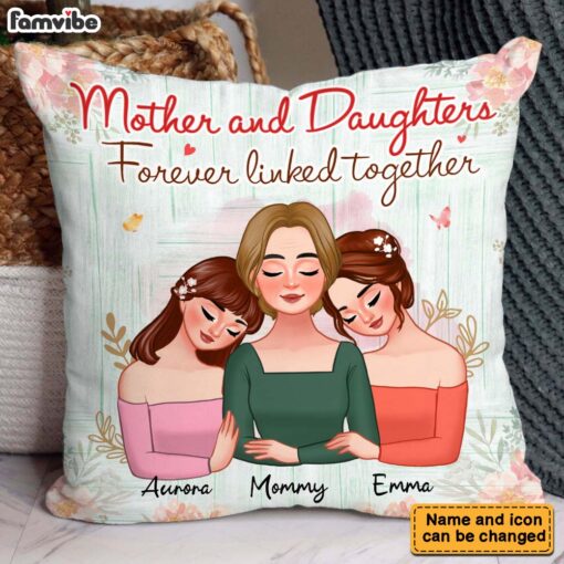 Personalized Gift For Mother And Daughters Pillow