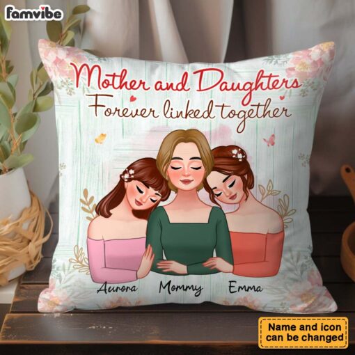 Personalized Gift For Mother And Daughters Pillow