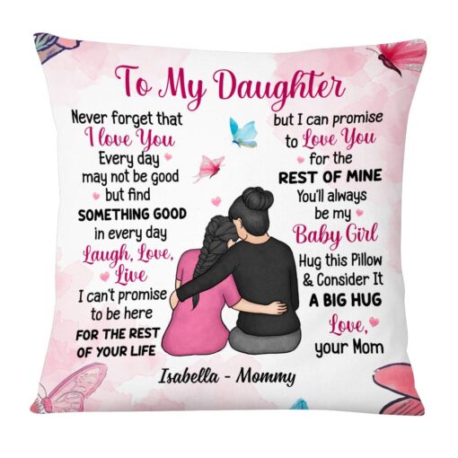 Personalized Gift For My Daughter Butterfly Hug This Pillow