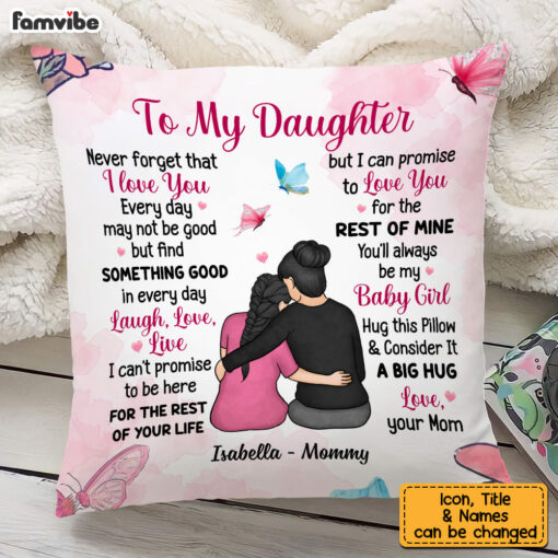 Personalized Gift For My Daughter Butterfly Hug This Pillow