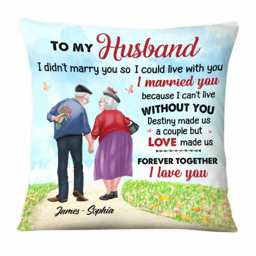 Personalized Gift For Old Couple Forever Together Pillow