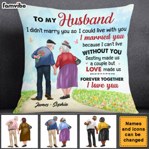 Personalized Gift For Old Couple Forever Together Pillow