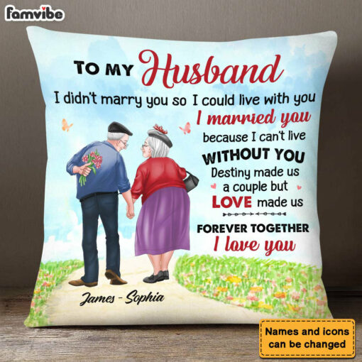 Personalized Gift For Old Couple Forever Together Pillow