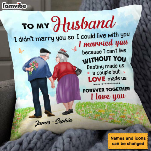 Personalized Gift For Old Couple Forever Together Pillow